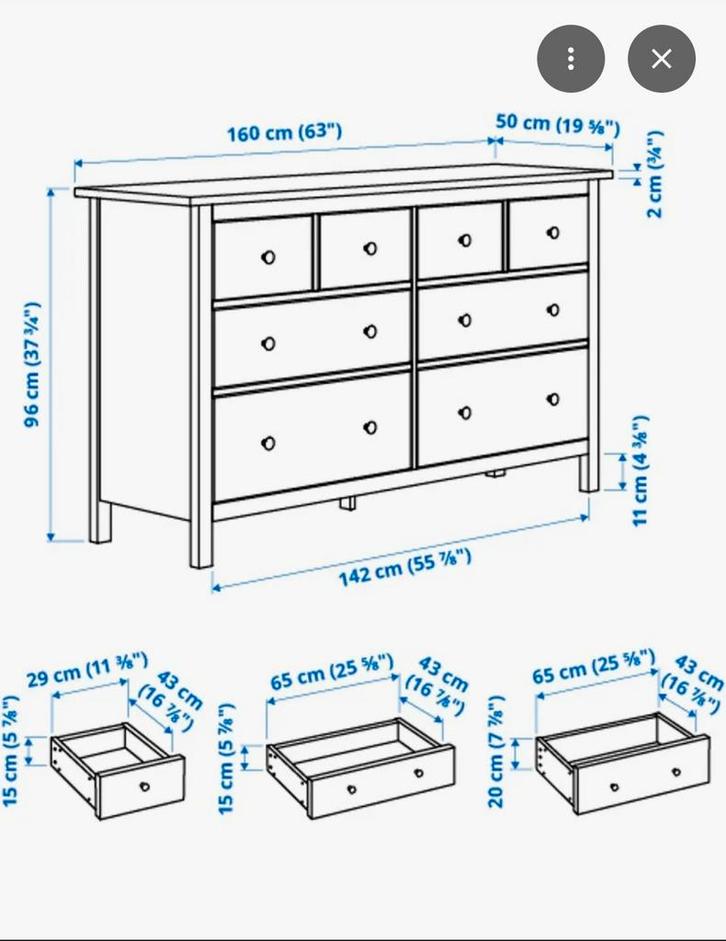 Ikea Hemmes ladekast blauw, Huis en Inrichting, Kasten | Ladekasten, Ophalen