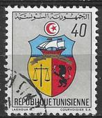 Tunesie 1969 - Yvert 668 - Wapen van Tunesie - 40 m. (ST), Timbres & Monnaies, Timbres | Afrique, Affranchi, Envoi, Autres pays