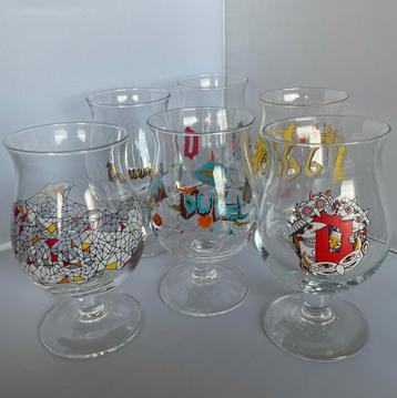 6 verschillende Duvel glazen beschikbaar voor biedingen