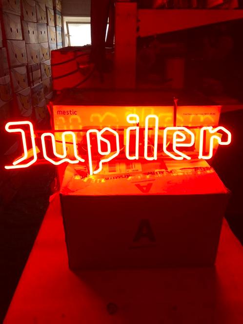 Originele lichtreclame neon Jupiler pils topstaat, Verzamelen, Biermerken, Zo goed als nieuw, Jupiler, Ophalen of Verzenden