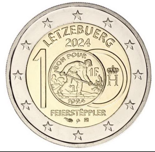 Luxemburg 2024 - Feiersteppler - 2 euro CC - UNC, Timbres & Monnaies, Monnaies | Europe | Monnaies euro, Monnaie en vrac, 2 euros