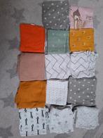 Lot de 14 draps "tétra" pour bébé de différente couleur., Ophalen, Gebruikt