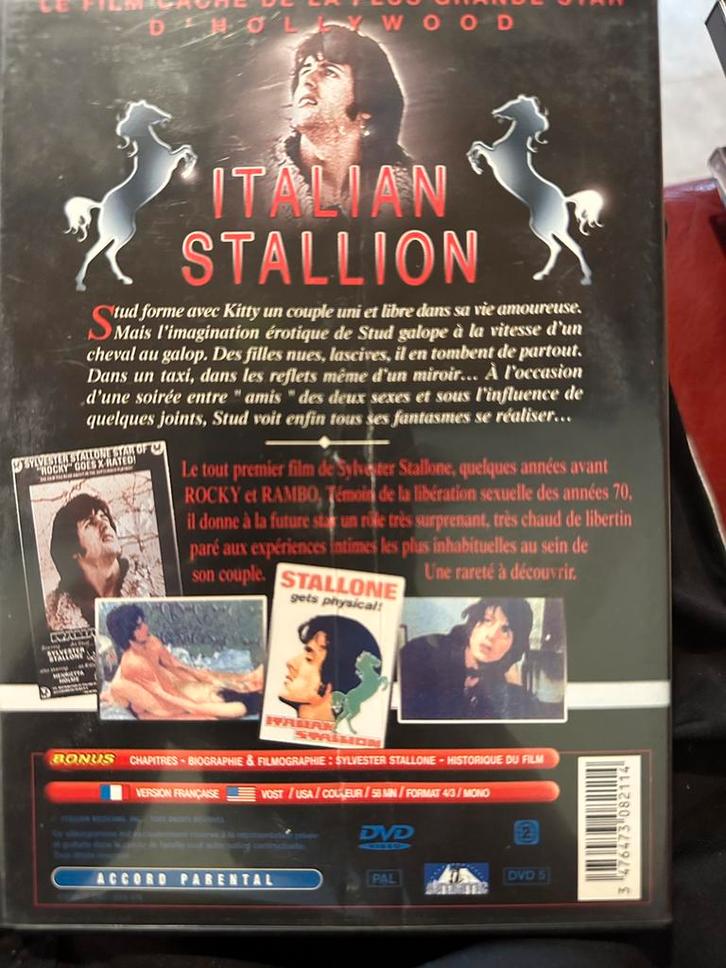 Le film interdit Sylvester Stallone en dvd Italian Stallion, Cd's en Dvd's, Dvd's | Overige Dvd's, Gebruikt, Vanaf 16 jaar, Ophalen of Verzenden