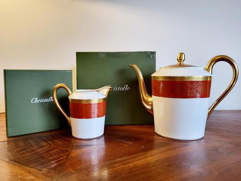 Christofle Koffie- Of Theekan Met Melkkan – Orangerie 2004,F, Antiek en Kunst, Antiek | Servies los, Ophalen of Verzenden
