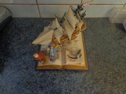 2 enescomuziekdoosjes met piratenschip, Antiek en Kunst, Curiosa en Brocante, Ophalen of Verzenden