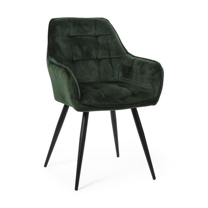Nouveau ! 4 chaises de salle à manger en velours vert, Maison & Meubles, Chaises, Neuf, Enlèvement ou Envoi
