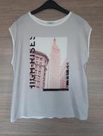 Shana grijs, wit en roze T-shirt maat XS, Wit, Ophalen of Verzenden, Zo goed als nieuw, Korte mouw
