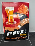 Heineken’s Bier emaille reclame bord, Collections, Marques & Objets publicitaires, Enlèvement ou Envoi, Comme neuf, Panneau publicitaire