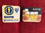 2 bierkaartjes Safir bier Aalst, Verzamelen, Biermerken, Ophalen of Verzenden, Zo goed als nieuw
