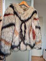 Manteau fausse fourrure IKKS gris/noir/rouille/orange taille, Comme neuf, Taille 42/44 (L), Enlèvement ou Envoi, IKKS