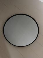 Ronde zwarte metalen wandspiegel Ø75 cm – zo goed als nieuw, Huis en Inrichting, Woonaccessoires | Spiegels, Ophalen, Rond, Zo goed als nieuw