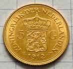 Gouden 5 Gulden 1912 Nederland , TOPKWALITEIT, Postzegels en Munten, Munten | Europa | Niet-Euromunten, Goud, Ophalen of Verzenden