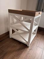 WESTHILL bijzettafel eik/els ant wit L55xB55xH69, Ophalen, Zo goed als nieuw