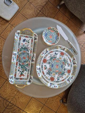 Service décoratif porcelaine de Baudour style Imari 8pièces  beschikbaar voor biedingen