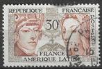 Frankrijk 1956 - Yvert 1060 - Latijns Amerika  (ST), Timbres & Monnaies, Timbres | Europe | France, Affranchi, Envoi