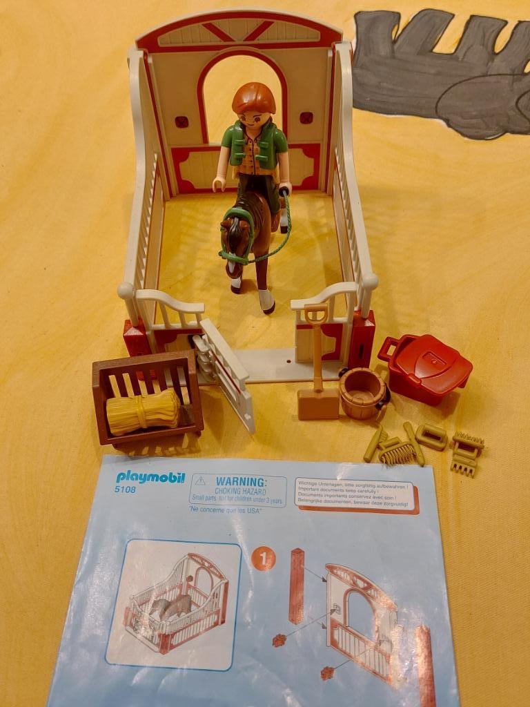 Playmobil 5108 - Cheval et palefrenière, Enlèvement, Comme neuf, Ensemble complet