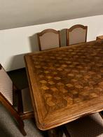 Eiken tafel en stoelen, Ophalen