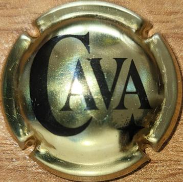 Capsule Cava d'Espagne GÉNÉRIQUE or brillant & noir nr 02, Enlèvement ou Envoi, Neuf, Espagne, Vin blanc