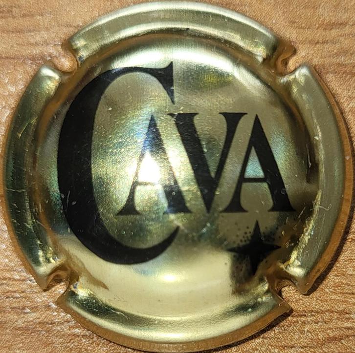 Capsule Cava d'Espagne GÉNÉRIQUE or brillant & noir nr 02, Collections, Vins, Neuf, Vin blanc, Espagne, Enlèvement ou Envoi