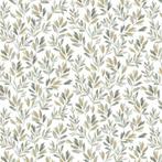 Jersey digital stof leaves, white/green., 120 cm of meer, Ophalen of Verzenden, Katoen, Nieuw