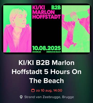 2 tickets te koop KI/KI B2B Marlon
