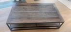 Zeer Mooie Houten Salontafel, metalen onderstel TOPPRIJS !!!, Huis en Inrichting, Ophalen, Gebruikt