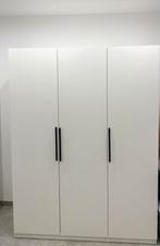 Witte kledingkast met hang- en plooiruimte, Avec tablette(s), 100 à 150 cm, Enlèvement, Utilisé