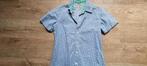 blauw met wit hemd korte mouwen CKS maat 152, Garçon, Enlèvement ou Envoi, Cks, Chemise ou Chemisier