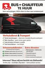 Camionette+chauffeur te huur – verhuis, IKEA, containerpark