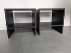 2 nachtkastjes/salontafeltjes hout zwart 40x40, Huis en Inrichting, Ophalen, Gebruikt, Minder dan 45 cm, Minder dan 55 cm