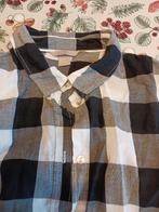 Zw/wit blokjeshemd 48/50 H&M, Kleding | Dames, Grote Maten, H&M, Verzenden, Zo goed als nieuw, Blouse of Tuniek