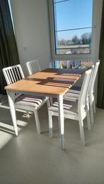 Eettafel met eetkamerstoelen IKEA, Huis en Inrichting, Tafels | Eettafels, Ophalen, 100 tot 150 cm, 50 tot 100 cm, Zo goed als nieuw