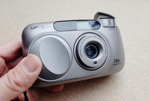 Minolta Riva zoom 70w, Audio, Tv en Foto, Fotocamera's Analoog, Gebruikt, Compact, Minolta, Ophalen