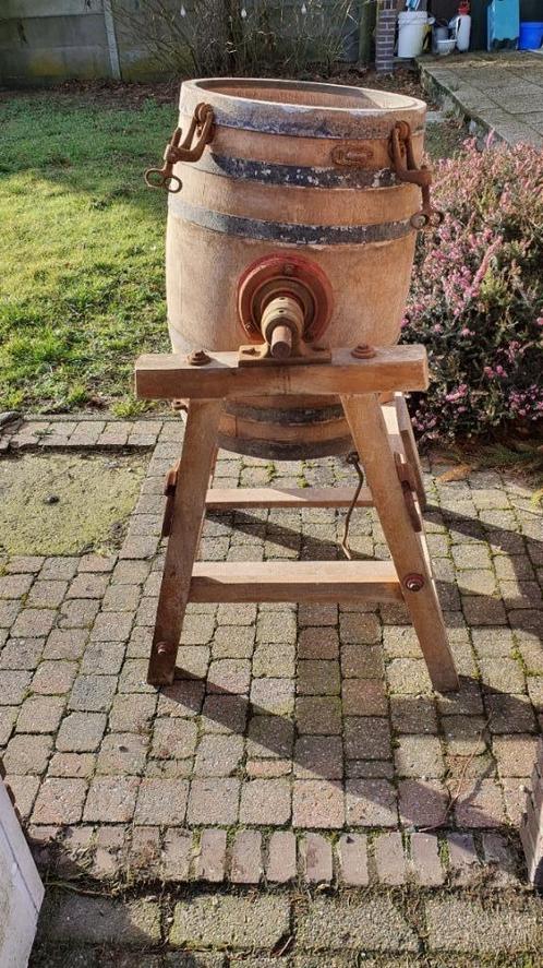 Wasmachine anno 1900 van Eikenhout nog in zeer goeden staat., Electroménager, Lave-linge, Utilisé, Élévateur, 10 kg ou plus, 95 cm ou plus