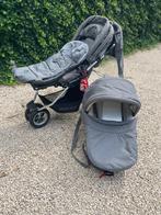 Kinderwagen met draagmand grijs, Kinderen en Baby's, Gebruikt, Combiwagen, Verstelbare duwstang, Ophalen