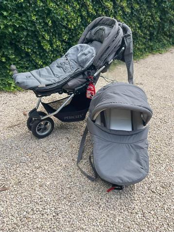 Poussette grise avec panier de transport, Enfants & Bébés, Poussettes & Combinaisons, Autres marques, Tige de poussée réglable