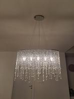 Kristallen hanglamp, Zo goed als nieuw, 50 tot 75 cm, Ophalen, Glas