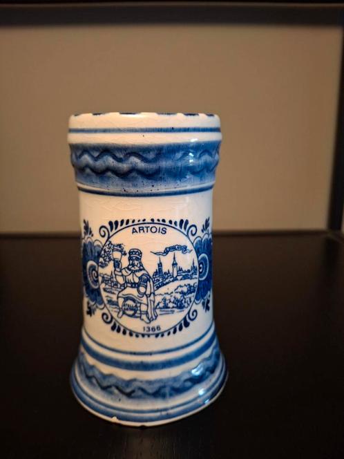 Vintage Stella Artois bierpul Delfts blauw, Verzamelen, Biermerken, Zo goed als nieuw, Pul(len), Stella Artois, Ophalen of Verzenden