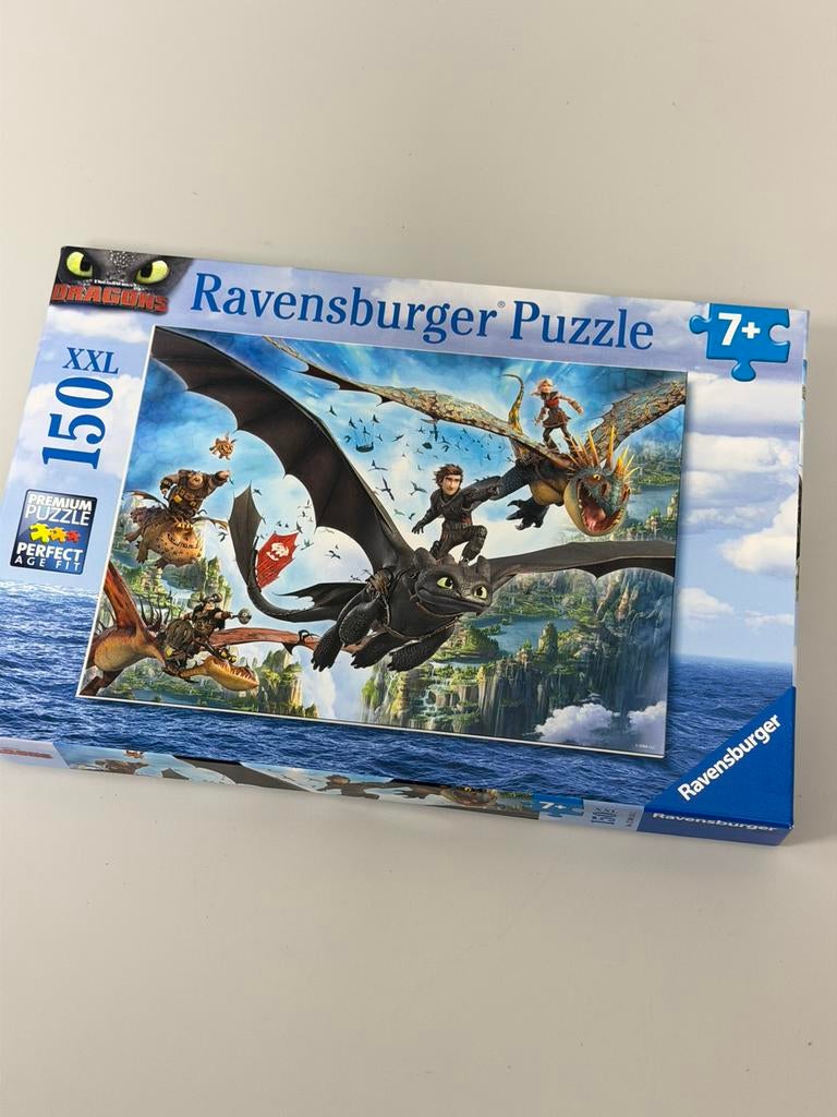 Ravensburger Hoe tem je een draak XXL 150 stukjes XXL puzzel, Kinderen en Baby's, Ophalen of Verzenden, Meer dan 50 stukjes, Nieuw