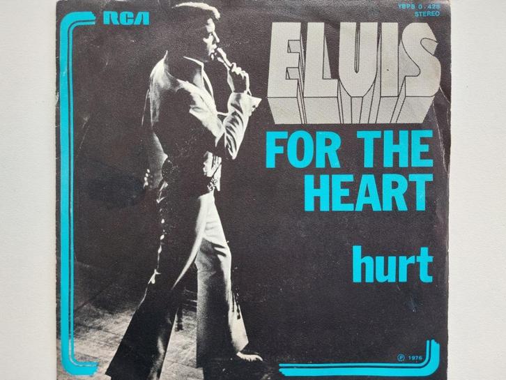 Elvis Presley - For The Heart / Hurt (1976-Belgische pers.), Cd's en Dvd's, Vinyl Singles, Rock en Metal, Ophalen of Verzenden