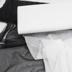 5 meter extra fijn tule wit + 5 meter zwart, 120 cm of meer, Wit, Nieuw, Ophalen of Verzenden