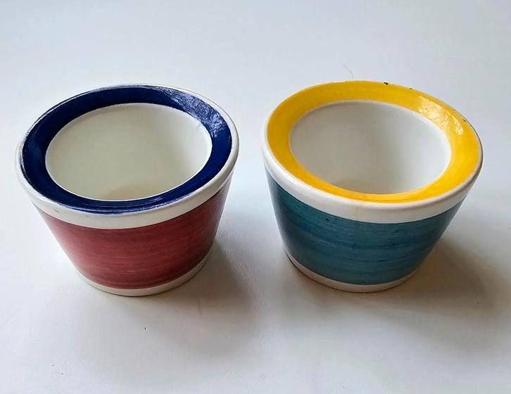 2 Vintage Rörstrand Picknick eierdopjes, Antiek en Kunst, Antiek | Keramiek en Aardewerk, Ophalen of Verzenden