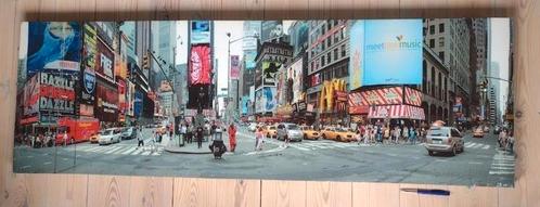 Wanddecoratie foto Times Square New York 45x140cm, Huis en Inrichting, Woonaccessoires | Schilderijen, Tekeningen en Foto's, Gebruikt