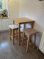 Hoge tafel met 4 stoelen, Huis en Inrichting, Tafels | Eettafels, Ophalen, Gebruikt