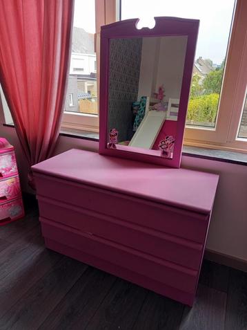 commode rose avec miroir en parfait état. offre.., Enlèvement, Comme neuf