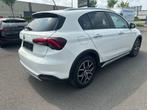 Fiat Tipo "cross" benzine, Bj 2023, Carplay/ 2 x alu/ camera, Voorwielaandrijving, Stof, Euro 6, Wit