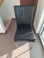 4 lederen stoelen te koop, Ophalen, Gebruikt, Zwart, Leer