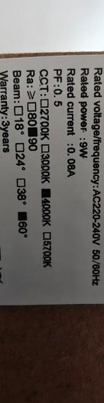 Spot verlichting led 9watt nooit gebruikt, Maison & Meubles, Lampes | Spots, Enlèvement