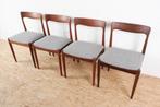 4 vintage stoelen - Arne Vodder, Huis en Inrichting, Stoelen, Ophalen, Gebruikt, Hout, Vier