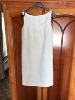 Wit gevoerd kleedje met structuur stof M44, Kleding | Dames, Ophalen of Verzenden, Wit, Zo goed als nieuw